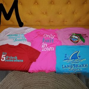8 Margaritaville shirts and 1 visor